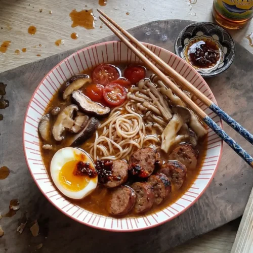 Ramen sauté champignons