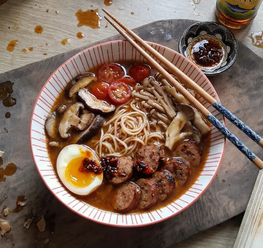 Ramen sauté champignons